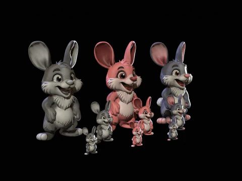 Kaninchen 3D Modell