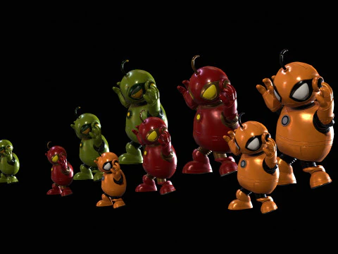 Миниробот4Pack3 3D Модель