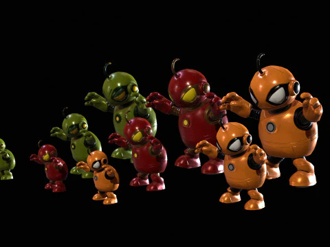 Миниробот4Pack3 3D Модель