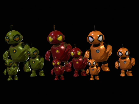 Миниробот4Pack3 3D Модель