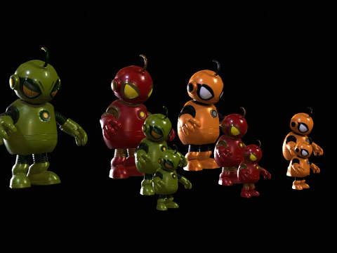 Миниробот4Pack3 3D Модель