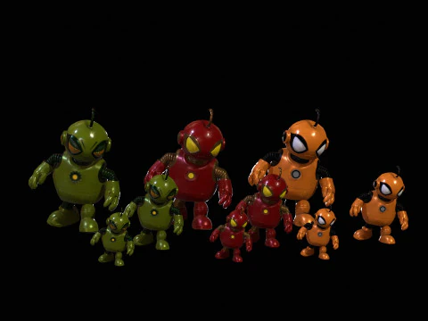 Миниробот4Pack3 3D Модель