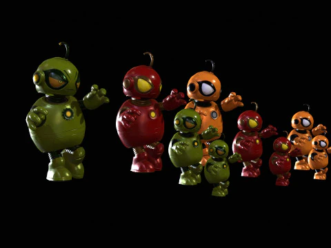 Миниробот4Pack3 3D Модель