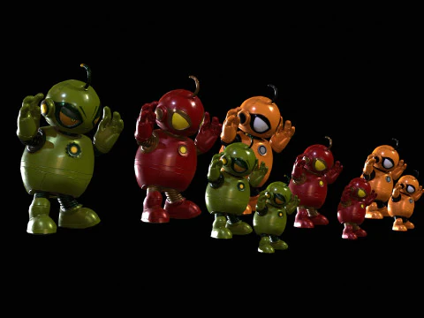 Миниробот4Pack3 3D Модель