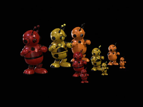 Minirob&oacute;tico6Pack3 Modelo 3D