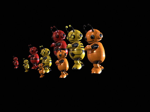 ミニロボティック6パック3 3Dモデル