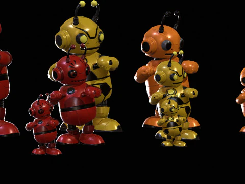 Minirob&oacute;tico6Pack3 Modelo 3D