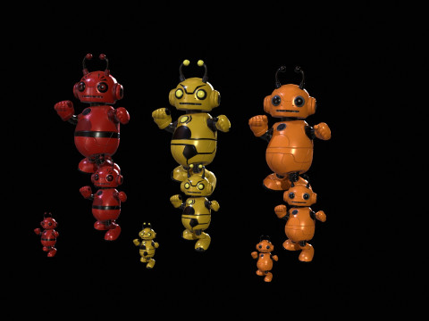 ミニロボティック6パック3 3Dモデル