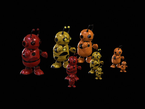 ミニロボティック6パック3 3Dモデル