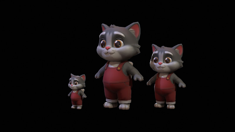 Cats1Pack2 3D Model .c4d .max .obj .3ds .fbx .stl .blend 