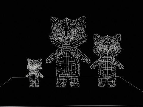Cats1Pack2 3D Model