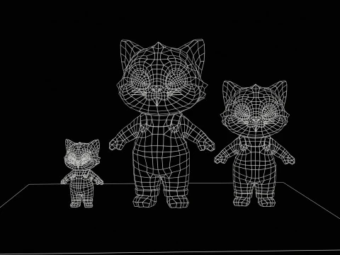 Gatos1Pack2 Modelo 3D