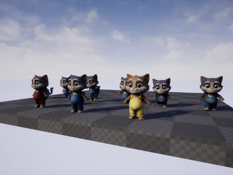 Gatos1Pack2 Modelo 3D