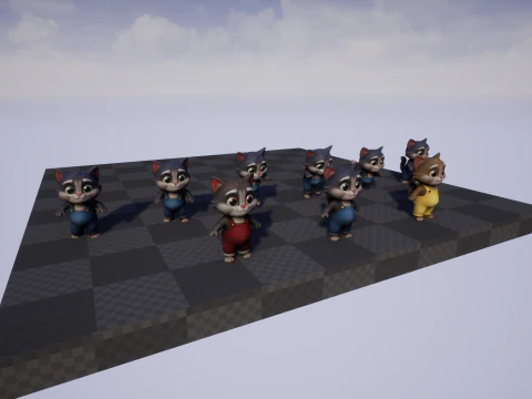 Gatos1Pack2 Modelo 3D