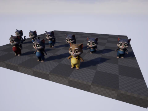Gatos1Pack2 Modelo 3D