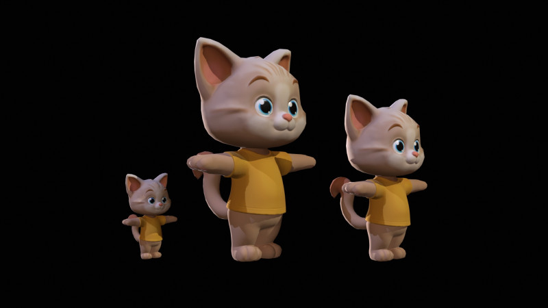 Cat1Pack3 3D Модель .c4d .max .obj .3ds .fbx .stl .blend 