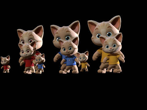 Cat1Pack3 3D Модель