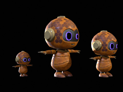 迷你机器人1包4 3D 模型