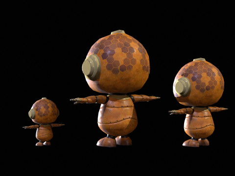 迷你机器人1包4 3D 模型