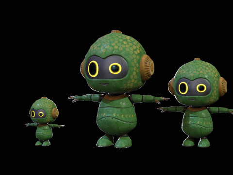 迷你机器人1包4 3D 模型