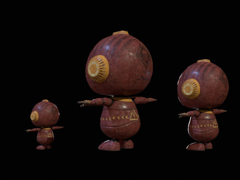 迷你机器人1包4 3D 模型