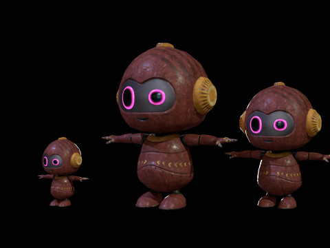 迷你机器人1包4 3D 模型