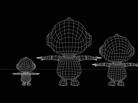 迷你机器人1包4 3D 模型