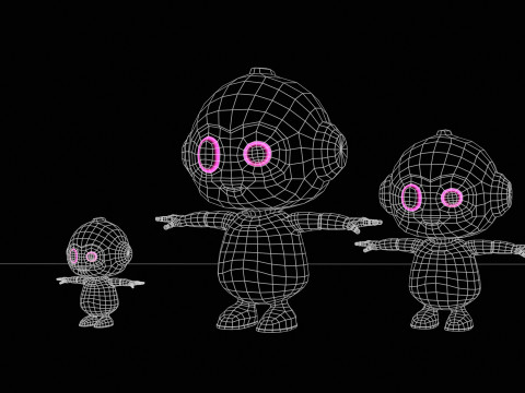 迷你机器人1包4 3D 模型