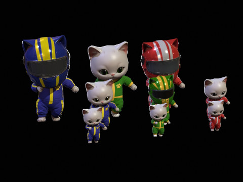 Cats2Pack2 3D Model