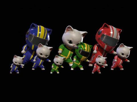 Cats2Pack2 3D Model