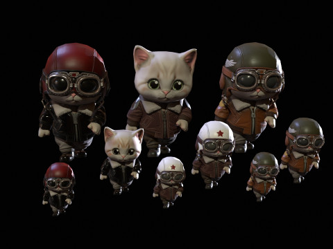 Cat3Pack2 3D Модель