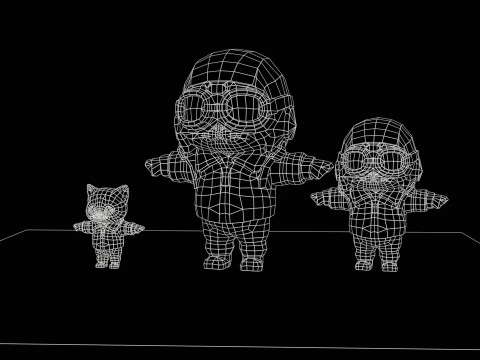 Cat3Pack2 3D Model
