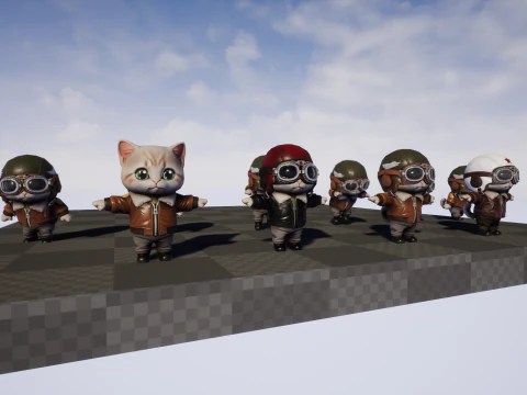 Cat3Pack2 3D Model