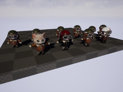 Cat3Pack2 3D Model
