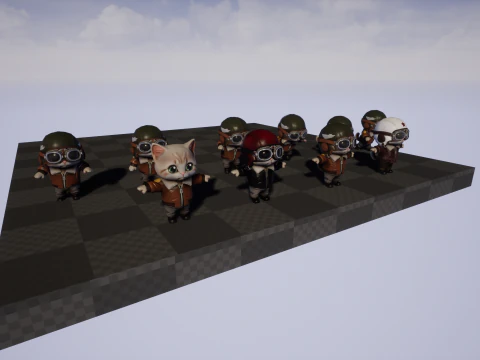 Cat3Pack2 3D Model
