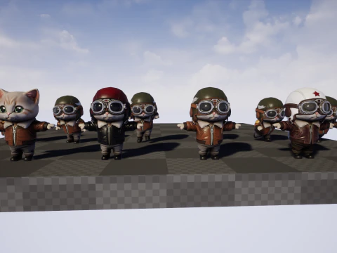 Cat3Pack2 3D Model