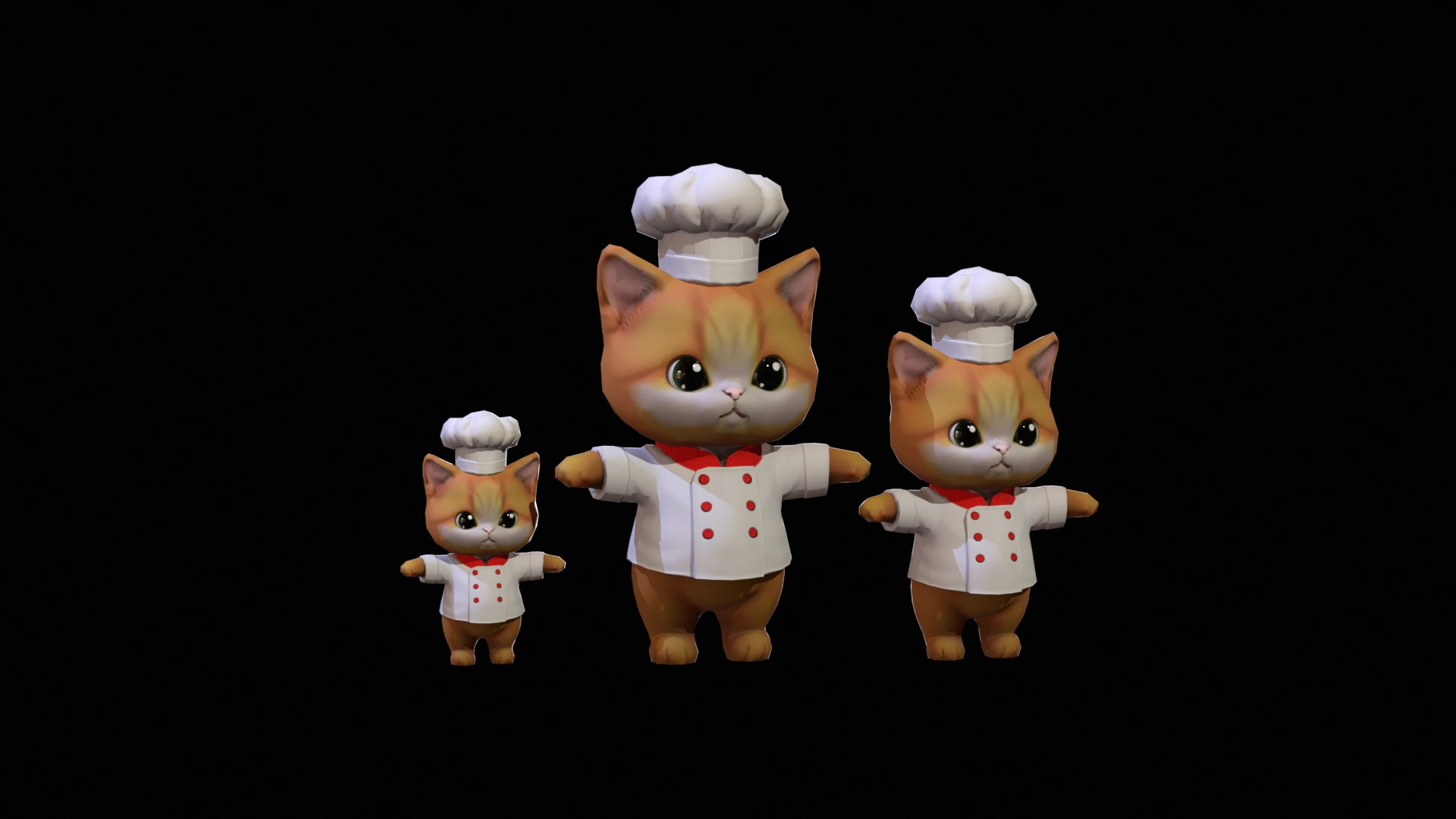 Cat4Pack2 3D Model .c4d .max .obj .3ds .fbx .stl .blend 