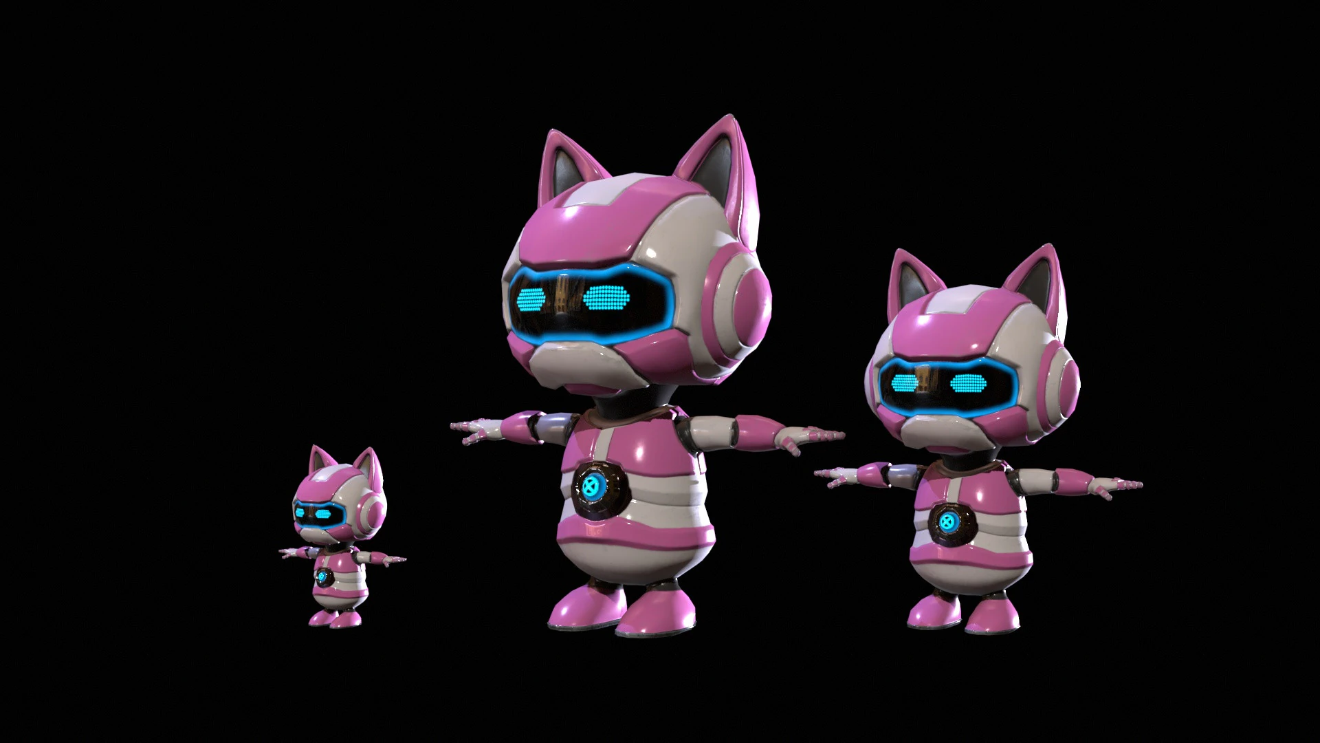 ミニロボティック 2 パック 4 3Dモデル .c4d .max .obj .3ds .fbx .stl .blend 
