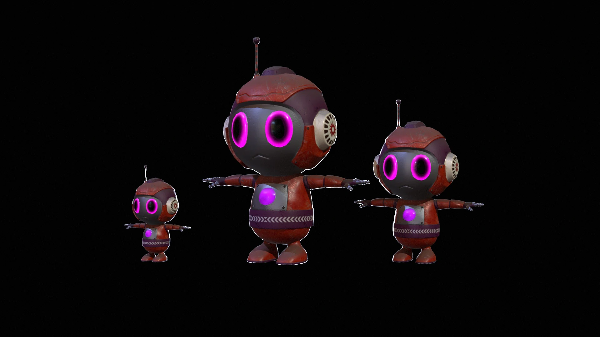 Minirobotic4Pack4 3D Model .c4d .max .obj .3ds .fbx .stl .blend 