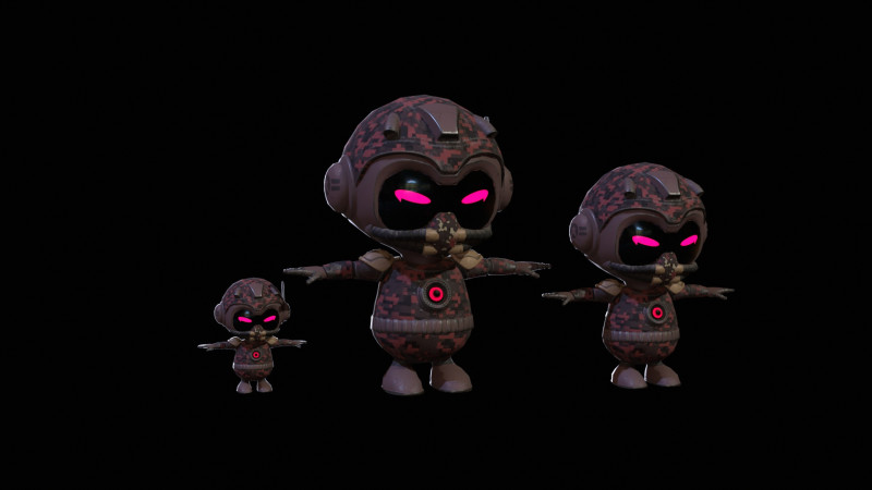 Minirobotic5Pack4 3D Модель .c4d .max .obj .3ds .fbx .stl .blend 