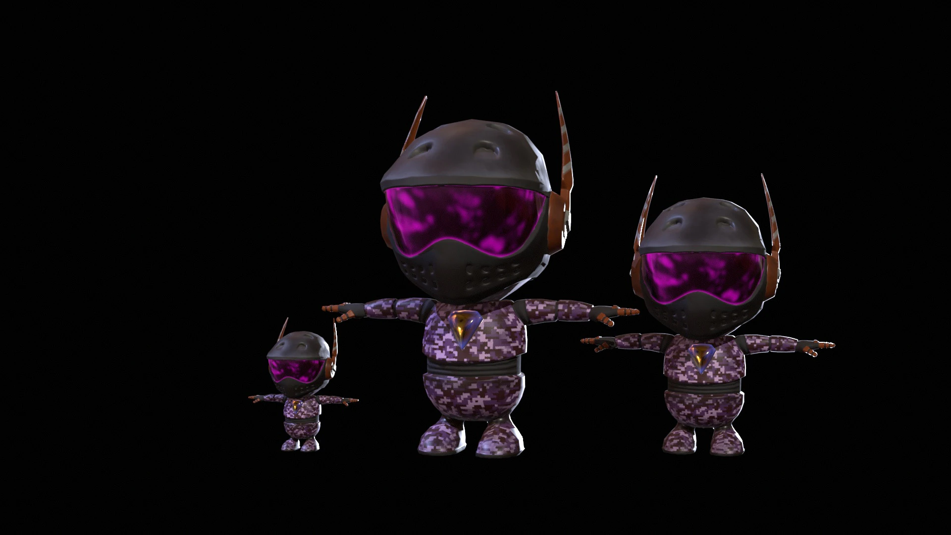 Minirobotic8Pack4 3D Model .c4d .max .obj .3ds .fbx .stl .blend 