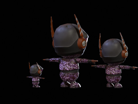 미니로봇8Pack4 3D 모델