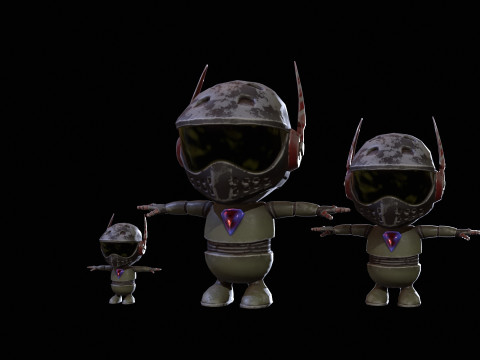 미니로봇8Pack4 3D 모델