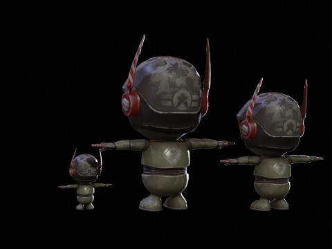 미니로봇8Pack4 3D 모델