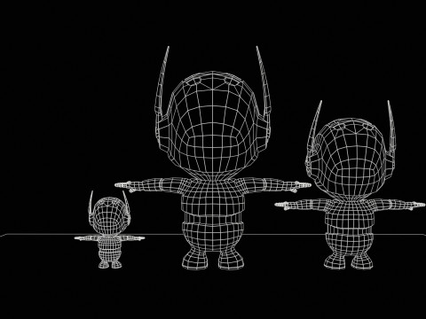 미니로봇8Pack4 3D 모델