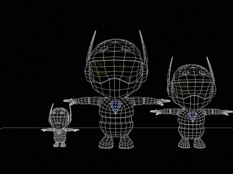 미니로봇8Pack4 3D 모델