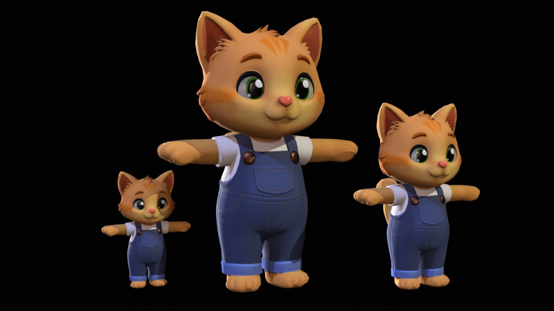 Cat2Pack3 3D Модель .c4d .max .obj .3ds .fbx .stl .blend