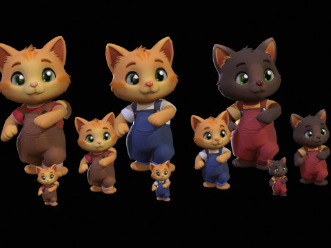 Cat2Pack3 3D Модель