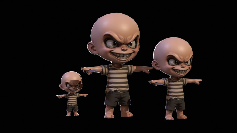 ChibiManiac1Pack1 3D Model .c4d .max .obj .3ds .fbx .stl .blend