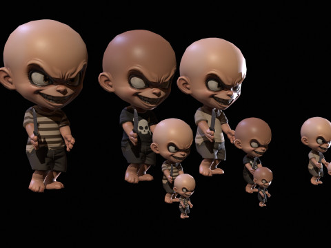 ChibiManiac1Pack1 3D मॉडल